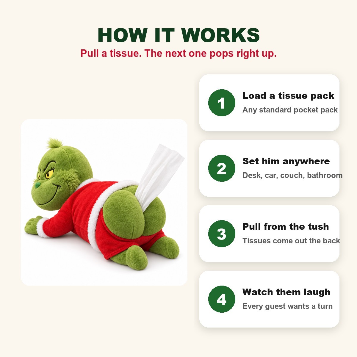 Grinch Tush Tissue Holder photo 8