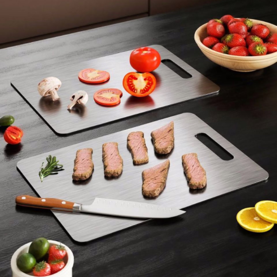 Laser-cut titanium Katuchef board